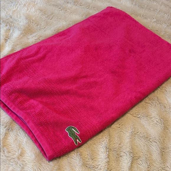 Lacoste Other - Lacoste Vibrant Pink Towel with Logo